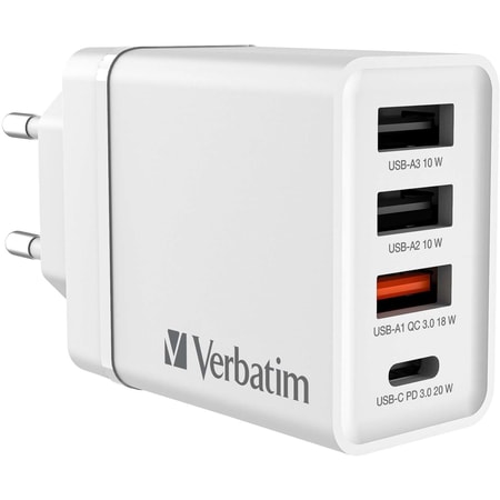 30 W USB-Wandladegerät mit 4 Anschlüssen, Weiß