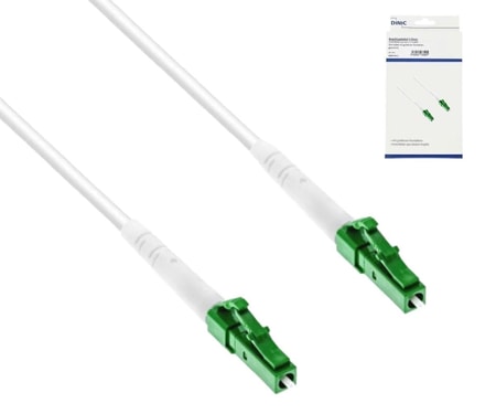 Anschlusskabel für Glasfaser-Router, LCA-LCA, Simplex, OS2, LC/APC 8° auf LC/APC 8°, LSZH