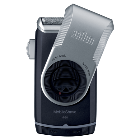 MobileShave PocketGo M90 Blau/Silber Batterierasierer