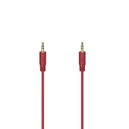 Audio-Kabel "Flexi-Slim", 3,5-mm-Klinken-Stecker, vergold, Rot, 0,75 m (00200727)