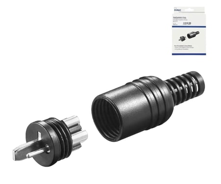 Lautsprecherstecker, schwarz, 2 Stück