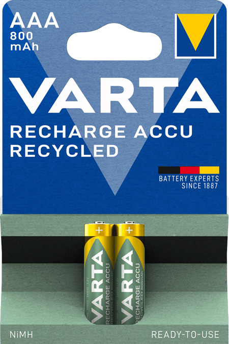 RECHARGE ACCU Recycled AAA, 2er Blister Akku