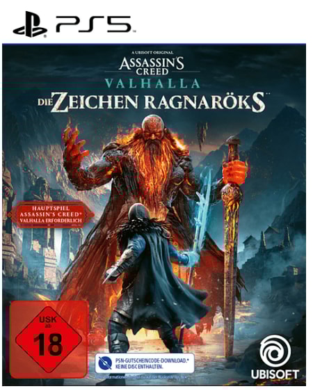Assassin's Creed Valhalla: Die Zeichen Ragnaröks - Code in a box PS5-Spiel