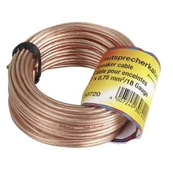 Lautsprecherkabel 0,75mm² 10 m transparent (00030721)