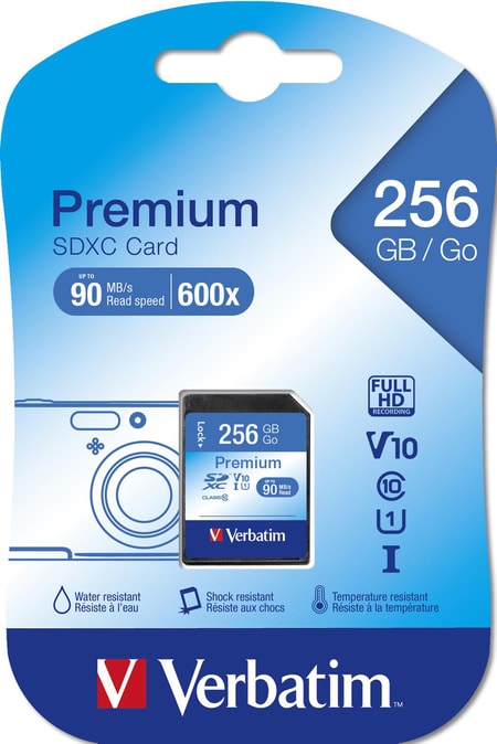 Premium SDXC 256 GB Speicherkarte