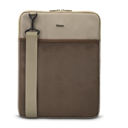 Laptop-Sleeve "To Go" zum Umhängen, von 34 bis 36 cm (13,3" - 14,1"), Beige-Braun