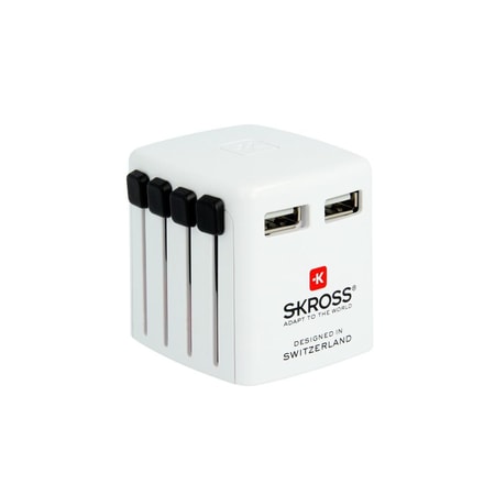 Reisestecker "World USB Charger" (2.4A), Weiß
