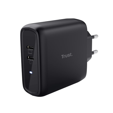 Maxo Duales 65-W-USB-C-Ladegerät, Schwarz