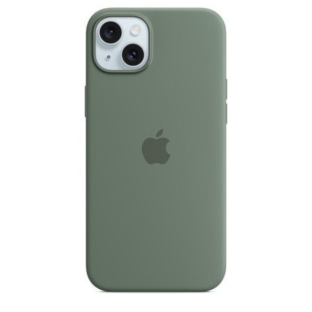 iPhone 15 Plus Silikon Case mit MagSafe - Zypresse