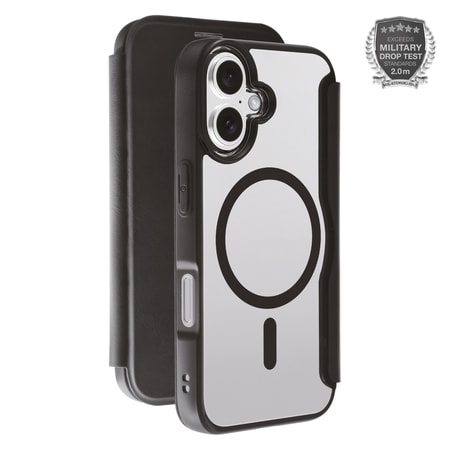 MAG PREMIUM Wallet für iPhone 16, 2.0m Drop-Protection, MagSafe Suport (64219) Handyhülle