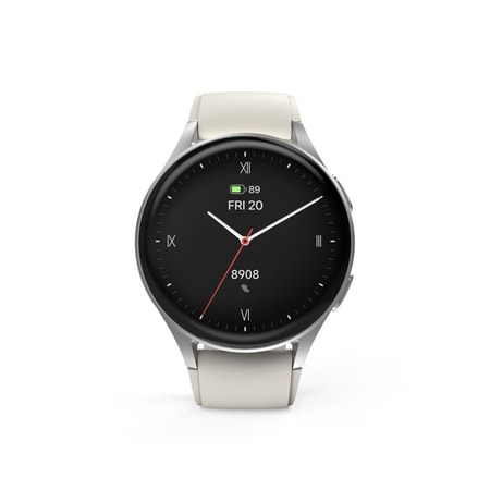 Smartwatch 8900, GPS, AMOLED 1,3 Zoll, Telefonfunktion, Alexa, Silber/Beige (00178612)