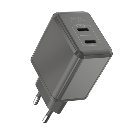 Premium 30W Schnelllader mit Power Delivery (PD) 2 Ports - Space Grey