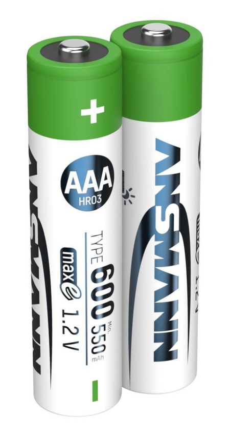 Solar NiMH Akku Micro AAA Typ 600 (min. 550 mAh) maxE 2er Papierblister