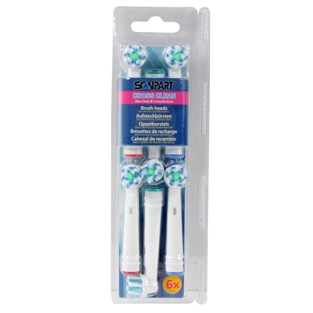 Aufsteckbürsten Cross Clean 6 Stück