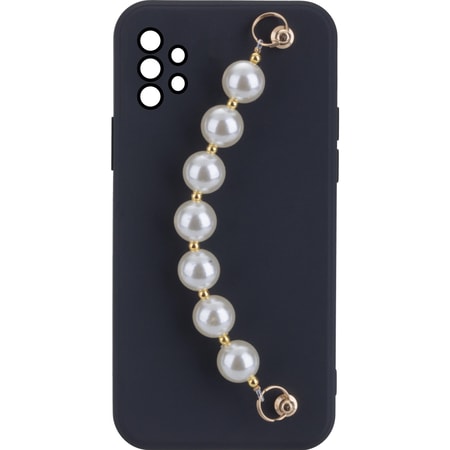Fashion Selfie Back Cover PEARLS für Samsung S22 + Black (19369) Handyhülle