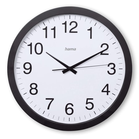 Wanduhr "Aruba", Ø 40 cm, geräuscharm, Schwarz (00185876)