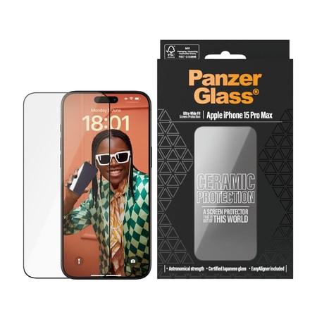 Ceramic Protection for iPhone 15 Pro Max | Ultra-Wide Fit mit EasyAligner