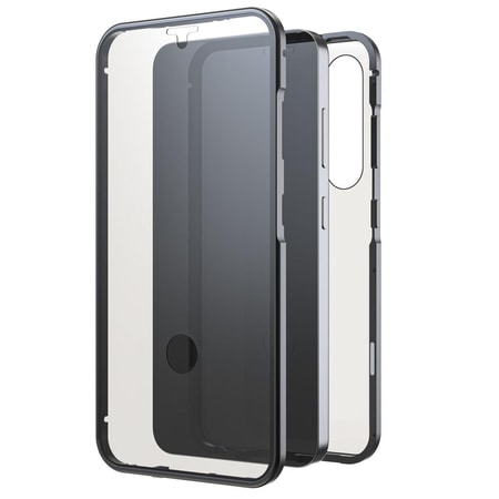 Cover "360° Glass" für Samsung Galaxy S24, Schwarz (00226137) Handyhülle