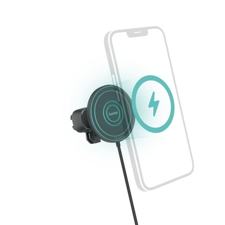 Kfz-Handy-Ladegerät "MagCharge Car FC15", 15 W, kabellos f. iPhone, Schwarz (00201697)