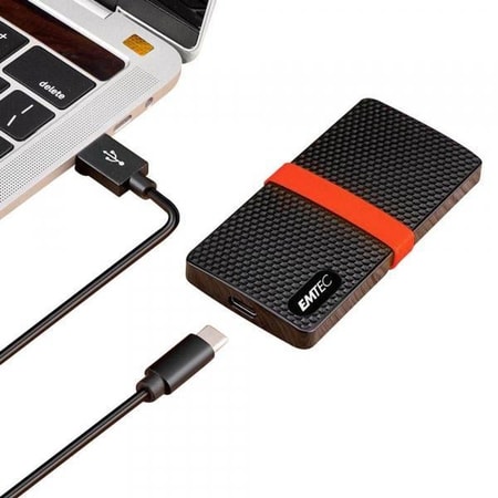 X200 Portable 4K SSD, 1 TB, Schwarz / Rot