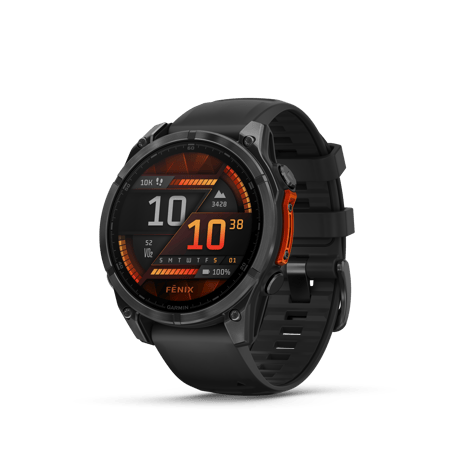 fenix 8 - 51 mm AMOLED Schwarz/Schiefergrau mit QuickFit-Silikon-Armband 26 mm Smartwatch