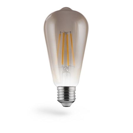 LED-Filament, E27, 420lm 8W, Vintage-Lampe Edison-Kolben, dimmbar, Warmweiß (00112917)