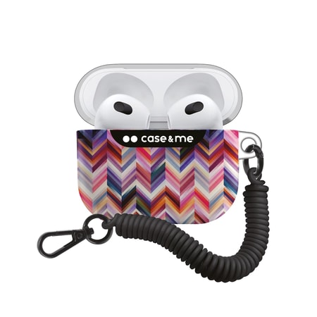 Hülle für AirPods 3 mit elastischem Trageband, M Pattern