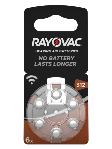 Hörgerätebatterie TYP 312, 6er Blister