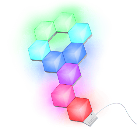 XT 903 VYBZ 3er-Set-Erweiterung für sechseckige RGB-Lichtpaneele, Weiß Studiobeleuchtung