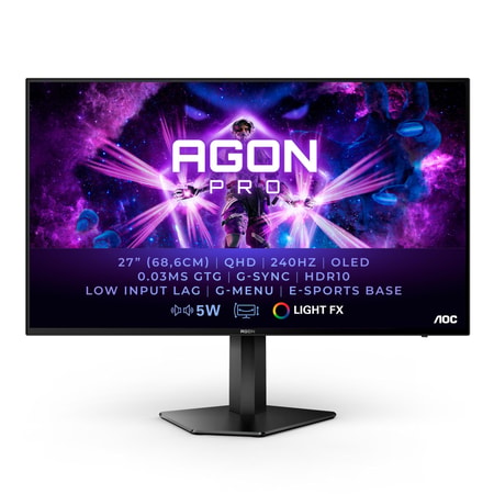 AG276QZD, Schwarz, 26,5 Zoll, WQHD, OLED, 240 Hz, 0,03 ms