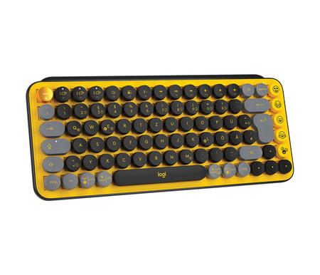 POP Keys kabellose mechanische Tastatur mit personalisierbaren Emoji-Tasten, Blast/Gelb
