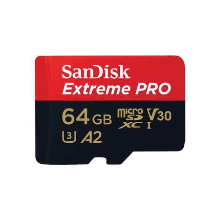 microSDXC Extreme PRO 64GB (R200MB/s) + Adapter, 2 Jahre RescuePRO Deluxe micro SDXC Speicherkarte
