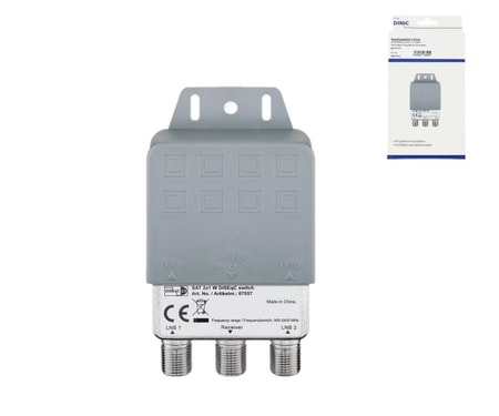 DiSEqC-LNB-Umschalter 2/1 für 2 LNBs auf 1 TV