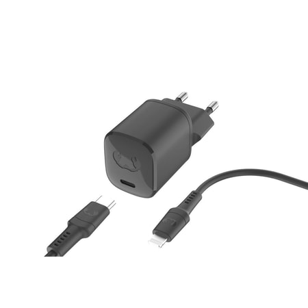 USB-C Mini Charger 20W + Apple Lightning Kabel 2m, Storm Grey (00220547)