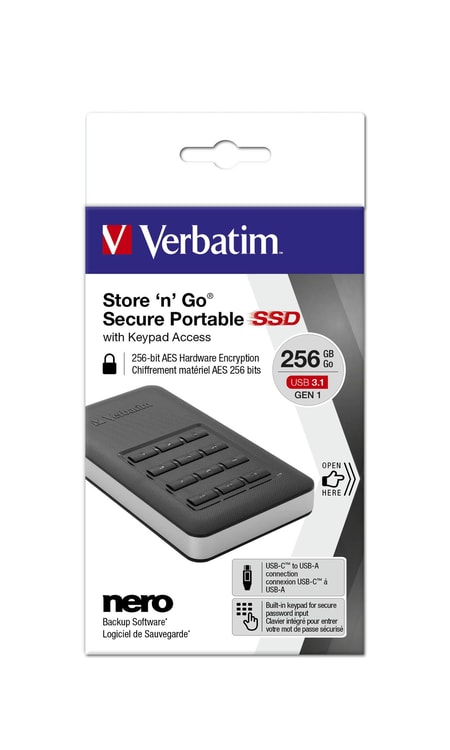 Store 'n' Go Secure Portable SSD with Keypad access USB 3.1 GEN 1 256GB Externe SSD-Festplatte