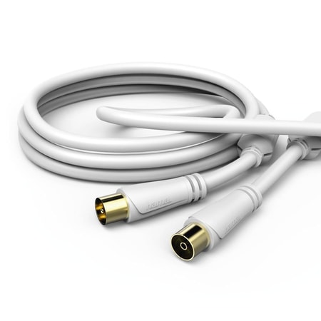Antennen-Kabel, vergoldet, 1,5 m, 100 dB (00179243) Koaxialkabel mit IEC-Stecker und IEC-Buchse
