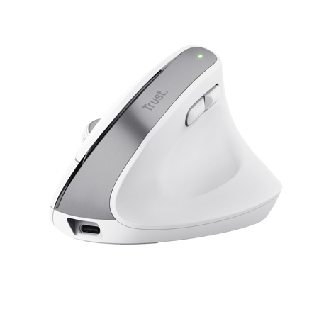 Bayo+ Ergonomische kabellose Maus für mehrere Geräte, Weiß