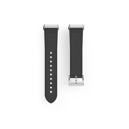 Herren-Lederarmband für Fitbit Versa 3 / Sense, schwarz, universal