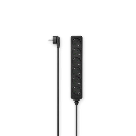 Steckdosenleiste, 6-fach, 1,4 m, Schwarz (00223009)