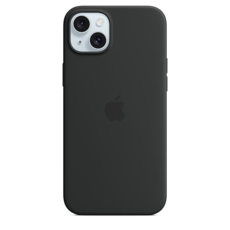 iPhone 15 Plus Silikon Case mit MagSafe - Schwarz