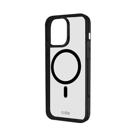 Case für iPhone 15 Plus mit farbigen Rändern, kompatibel mit MagSafe Aufladung, Schwarz