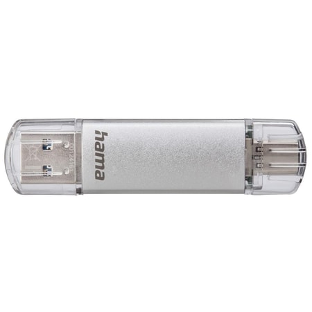 FlashPen "C-Laeta", Type-C USB 3.1/USB 3.0, 64GB, 40 MB/s, Silber USB-Stick