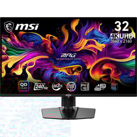 Gaming-Monitor MPG 321URXDE, Schwarz, 31,5 Zoll, 4K, QD-OLED, 240 Hz, 0,03 ms