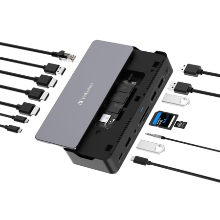 USB-C Pro Docking Station CDS-15S: 15 Anschlüsse mit SSD-Slot