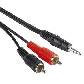 Audio-Kabel 3,5-mm-Klinken-Stecker - 2 Cinch-Stecker, 5 m (00030456)