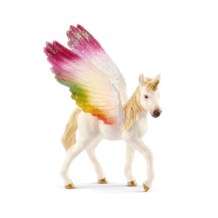 Geflügeltes Regenbogeneinhorn Fohlen Spielfigur