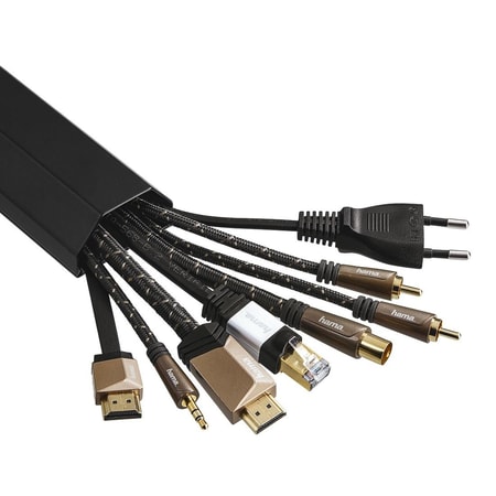 Alu-Kabelkanal, eckig, 110 x 5 x 2,6 cm, Schwarz (00220987)