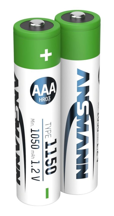 NiMH Akku Micro AAA Typ 1150 (min. 1050 mAh) 2er Papierblister