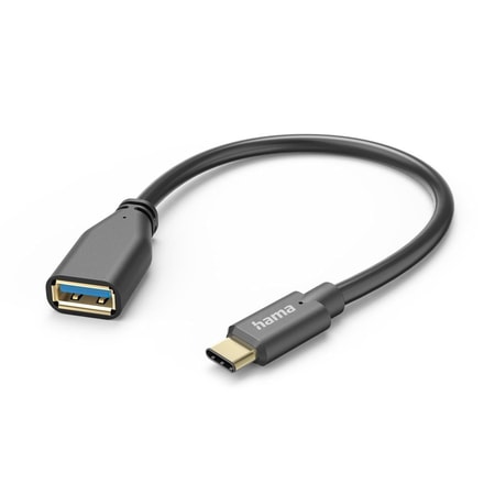 USB-Adapterkabel, OTG, USB-C-Stecker - USB-A-Buchse, 15 cm, Schwarz (00125105)