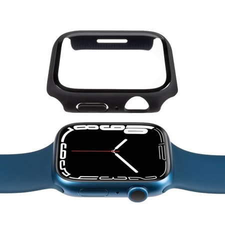 Full Body Case + Displayschutzfolie - Apple Watch Series 7/8 - Schwarz